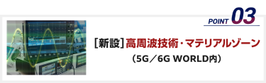 ［新設］高周波技術・マテリアルゾーン（5G／6G WORLD内）
